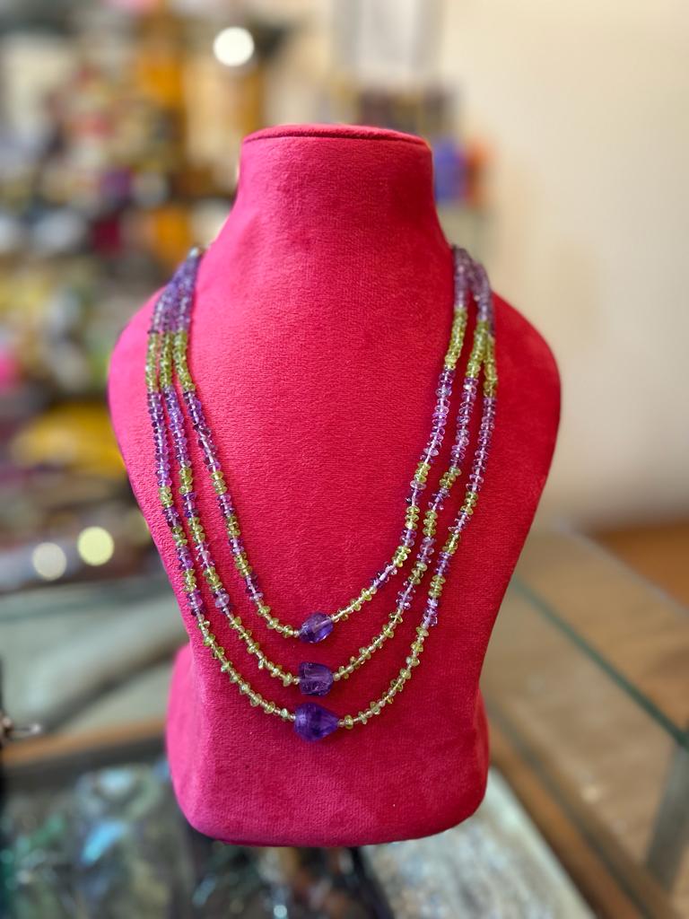 Peridot Amethyst Necklace